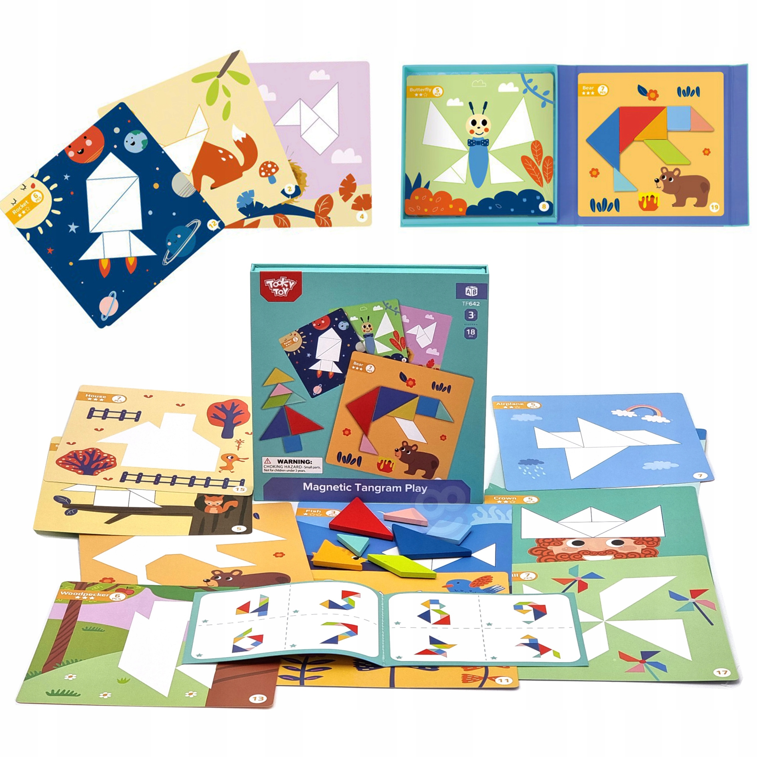 

Tooky Toy Puzzle Tangram Układanka dla Dzieci 18el