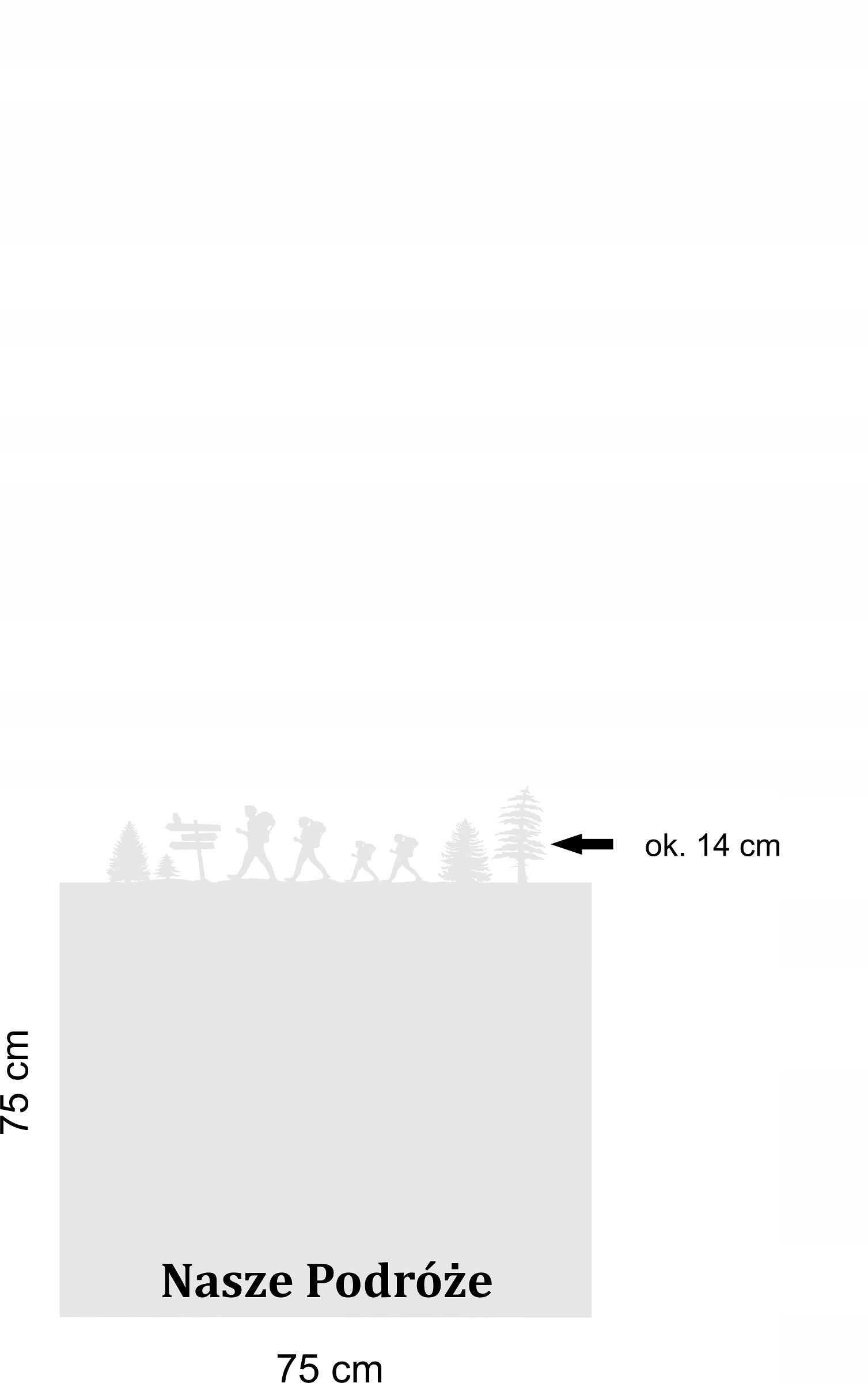 Plecha Veľká priestranná Tabuľa na magnety z kovu75x75 cm Naše cesty