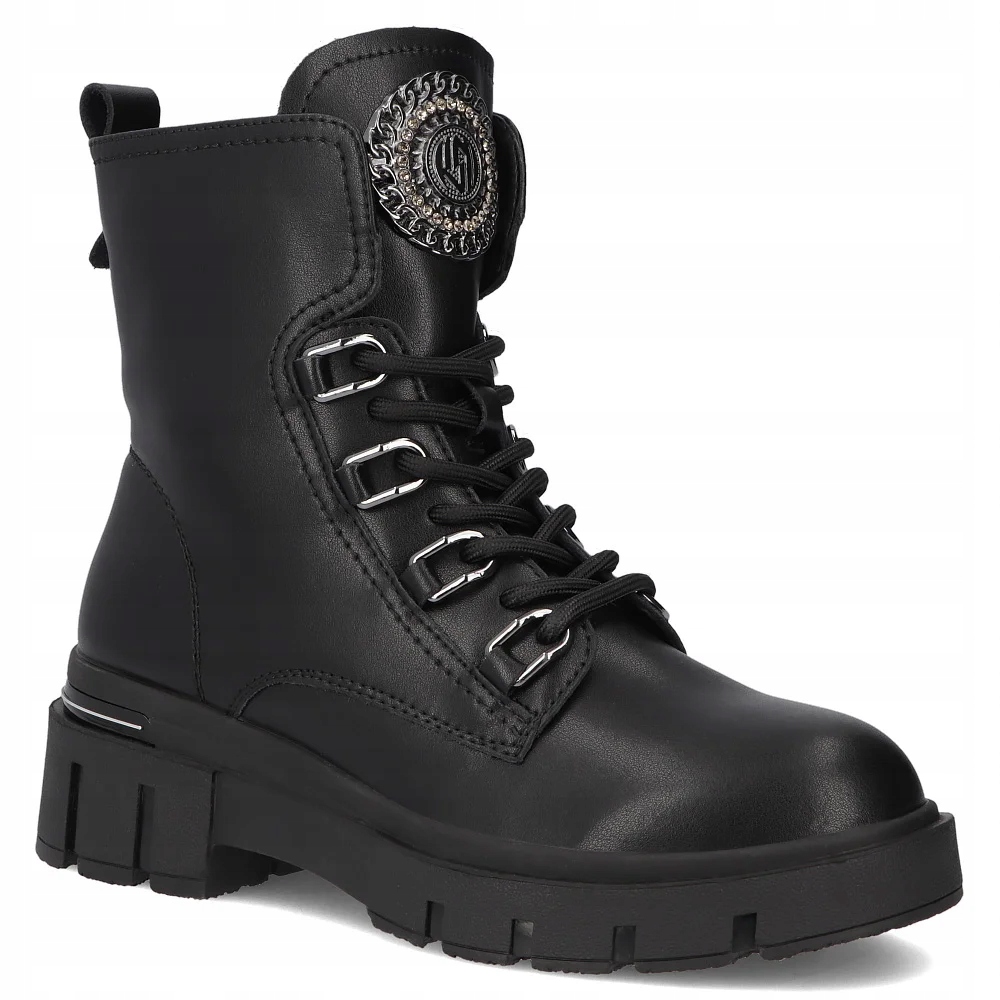 Dámské kožené kotníkové kotníkové boty Filippo nad kotník na platformě, vel. 40