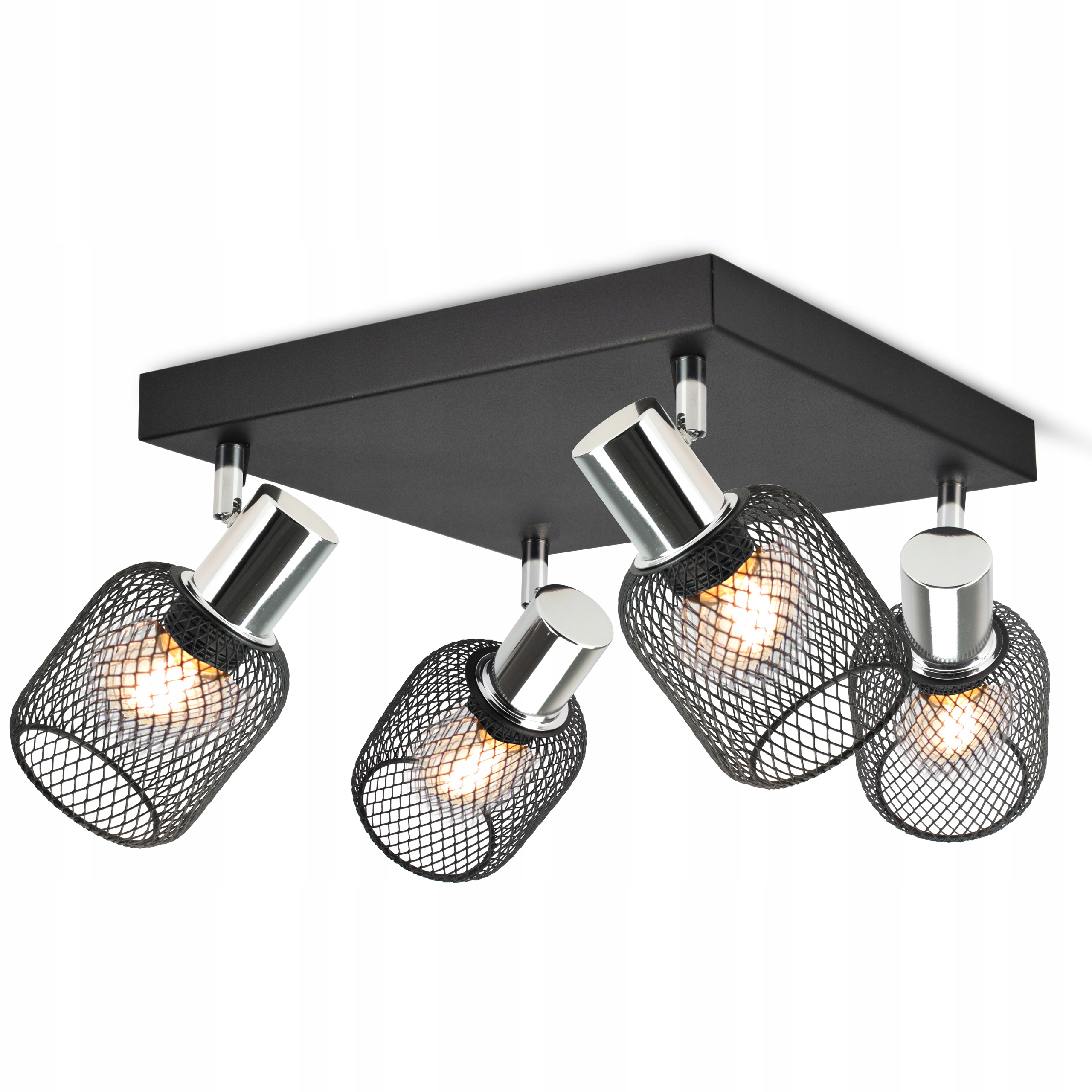 Stropní Svítidlo Lustr Stropní Svítidlo Vintage Loft Reflektor 444-AG4 E27 ze síťoviny