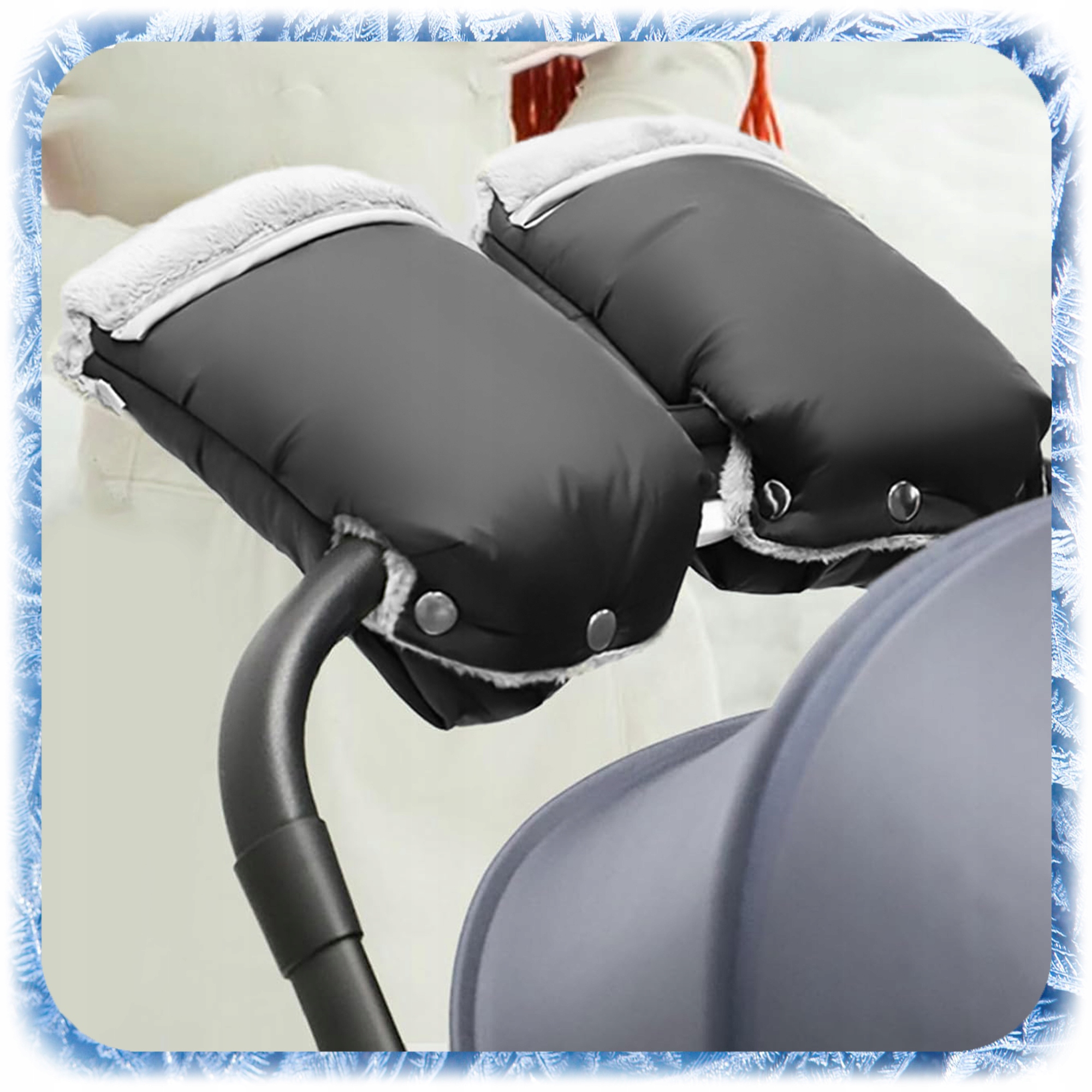 MUFKI DO WÓZKA SANEK RĘKAWICE OCIEPLANE 2SZT RĘKAWICZKI NA WÓZEK PLUSZ Model WODOODPORNE OCIEPLANE DO WÓZKÓW PLUSZOWE