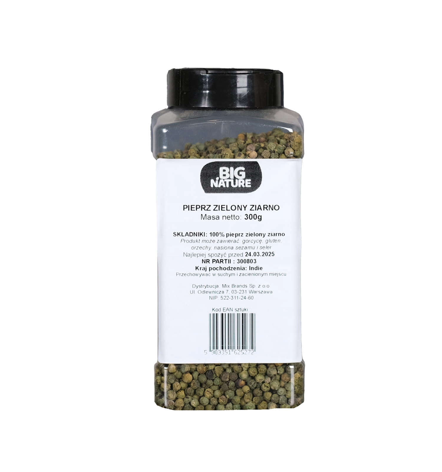 Zelený Pepř Zrno 300 G