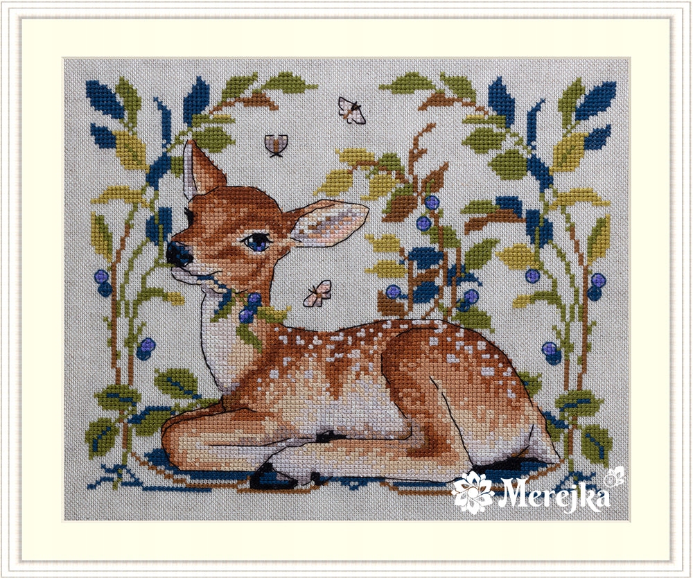 Sada pro křížkovou výšivku K-145A "Mladá srnka" 21x16 cm