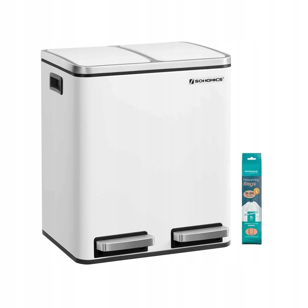 Levně Odpadkový Koš Třídění Odpadu 2 Komory Pedál Tichý Dům Kuchyně