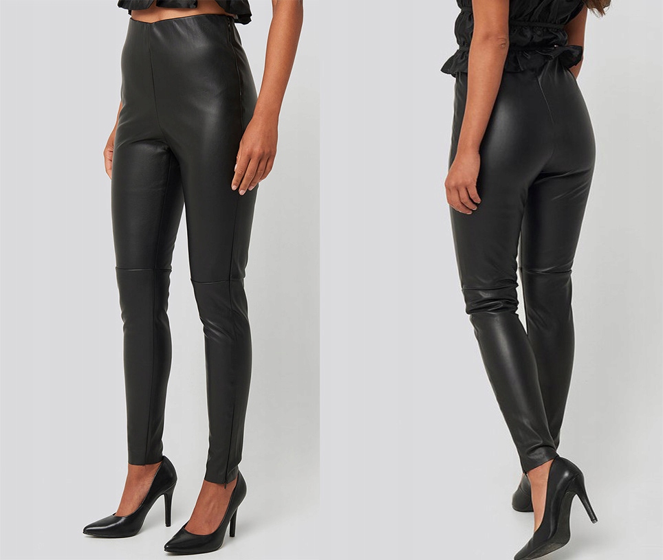

Legginsy Spodnie z imitacji skóry Na-kd 38 M metka
