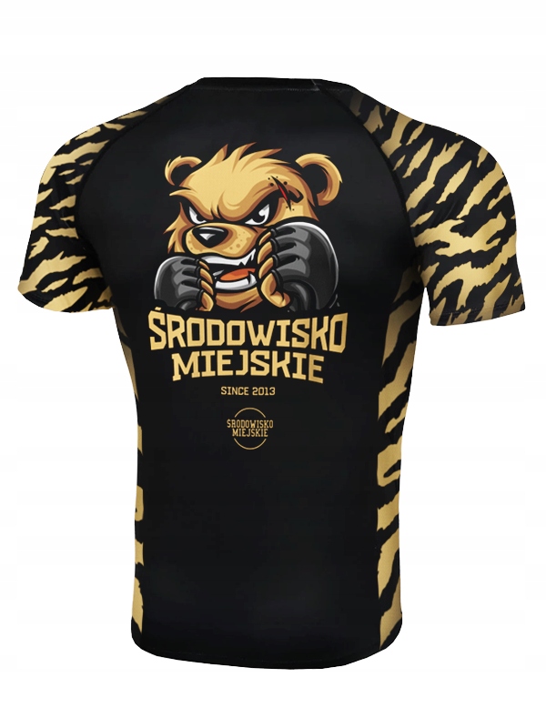 Środowisko Miejskie Rashguard Krátký rukáv Wild Bear Black L