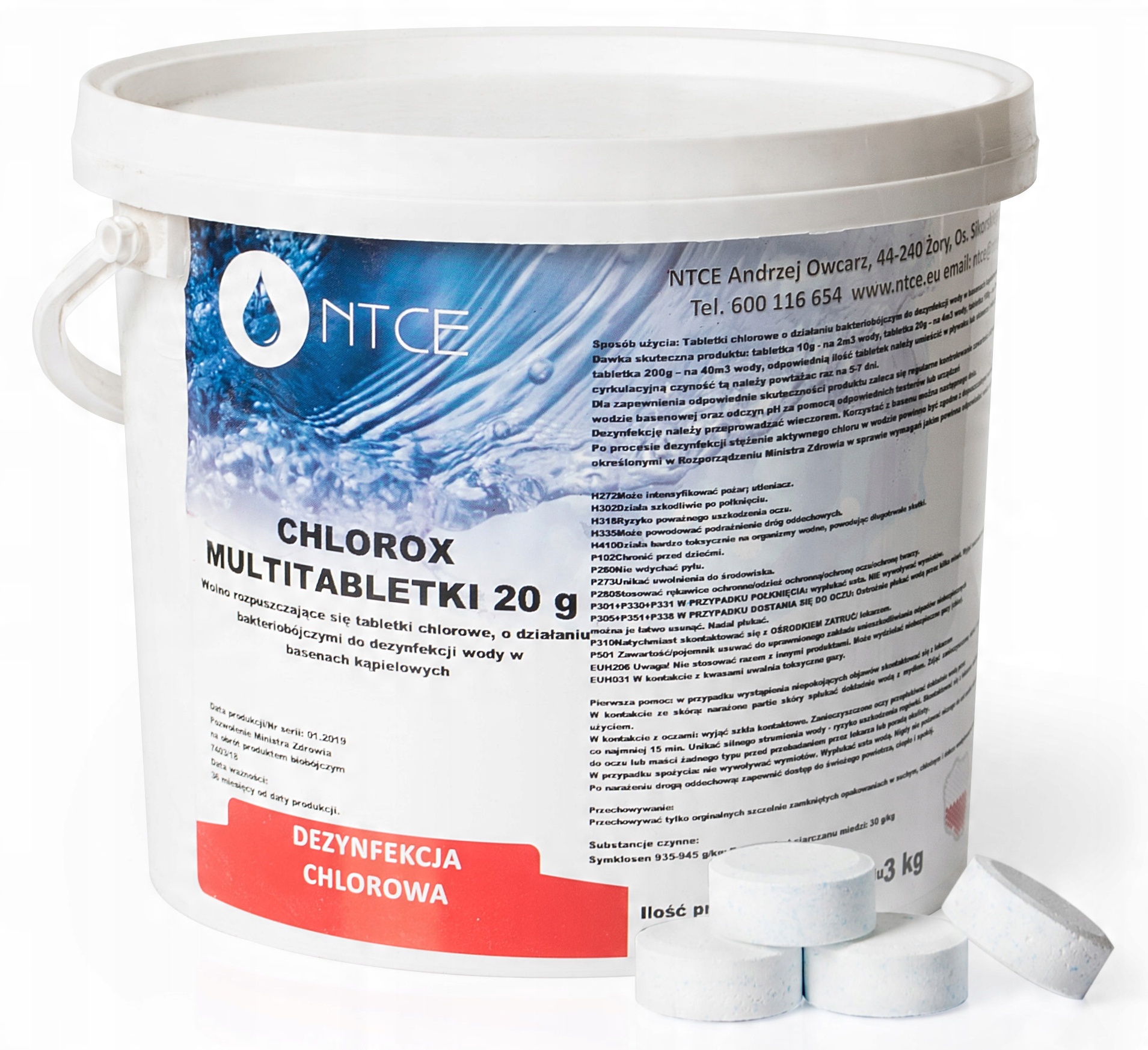 

3 kg Tabletki Multifunkcyjne 6w1 20g Chlorox Basen