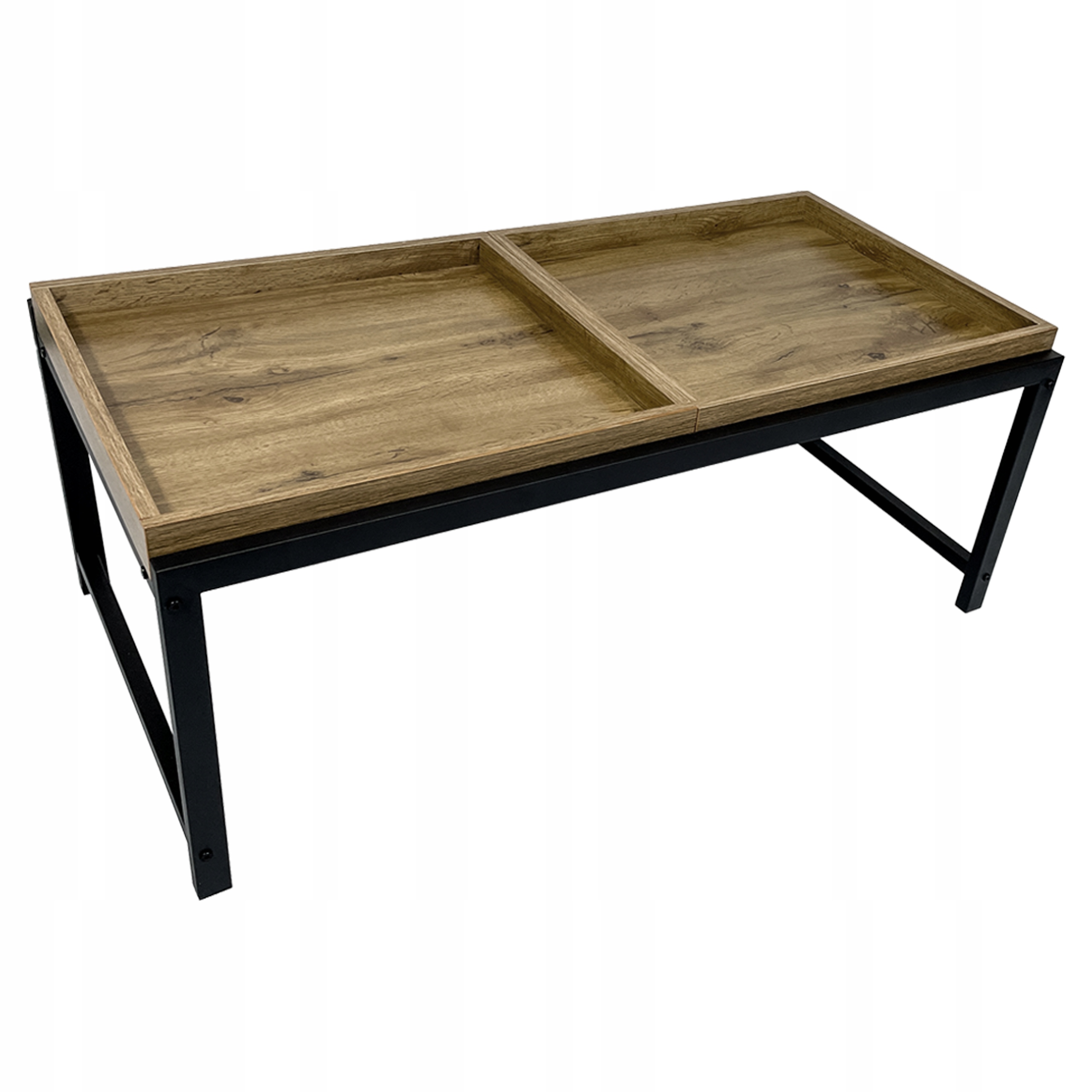 Скамейка журнальный столик для гостиной промышленный JAPANDI SCANDI лофт 100 см SK120 дуб