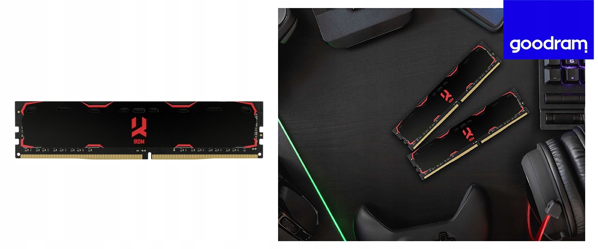 Pamięć RAM GOODRAM IRDM 8GB 2400MHz CL15 SR DIMM Taktowanie szyny pamięci (MHz) 2400