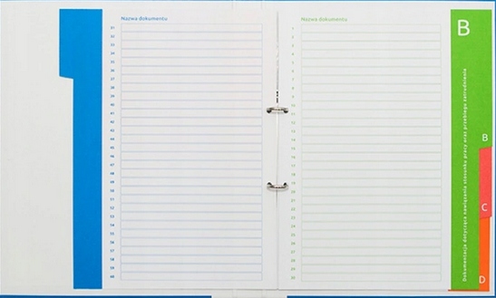 SEGREGATOR A4/2R/20MM NIEBIESKI DO AKT OSOB. 3769