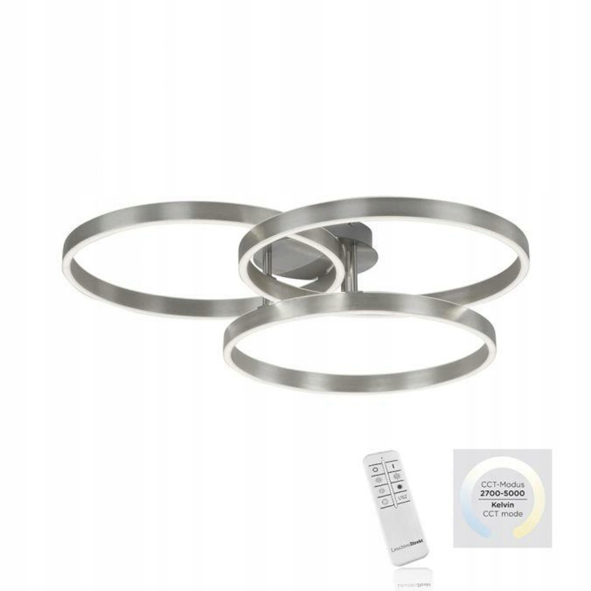 Paul Neuhaus Paan Led stropné svietidlo, stmievateľné, Cct, strieborné, diaľkové