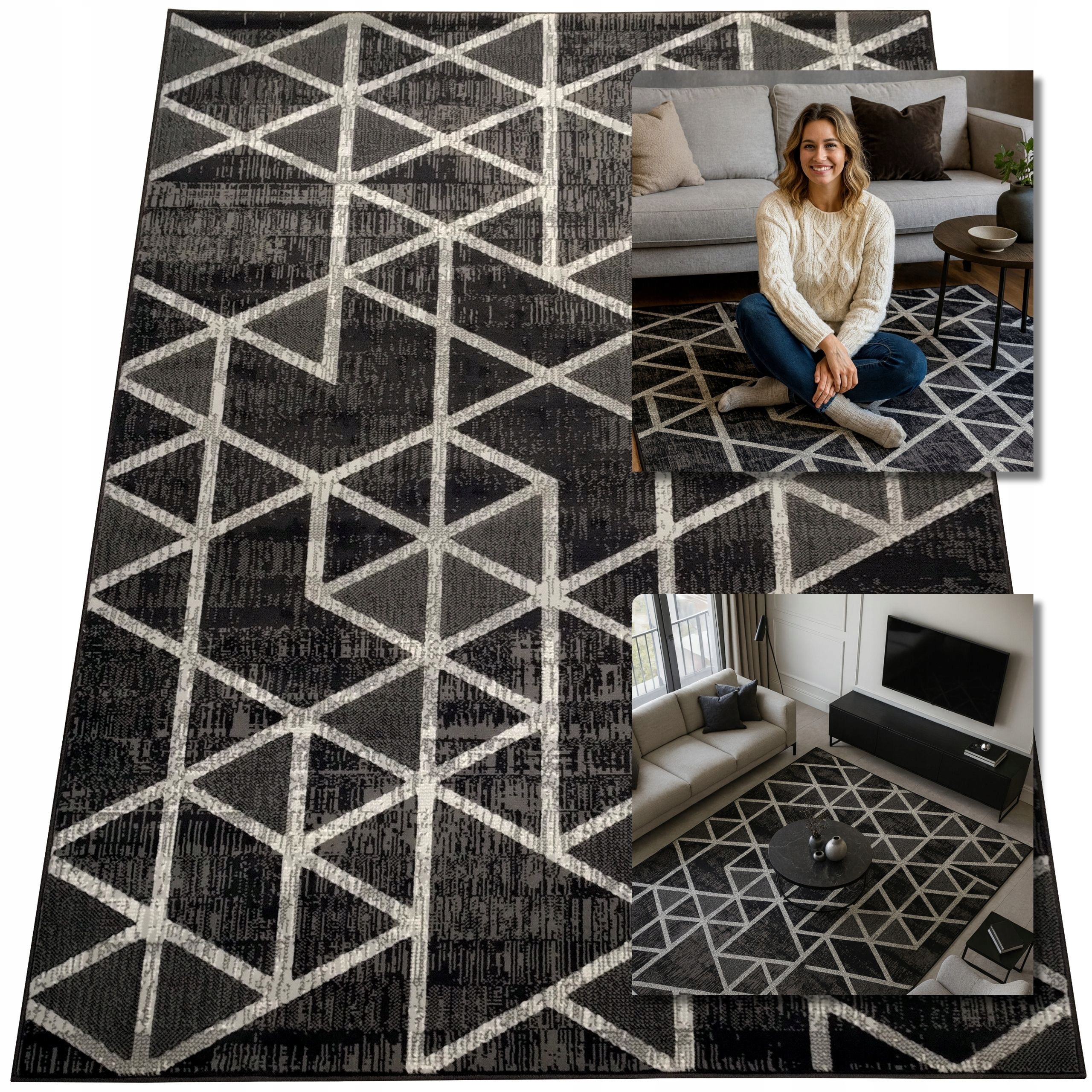 Koberec Moderní Koberec Šedý Bílý Venezia Koberce Do Obývacího Pokoje 120x170