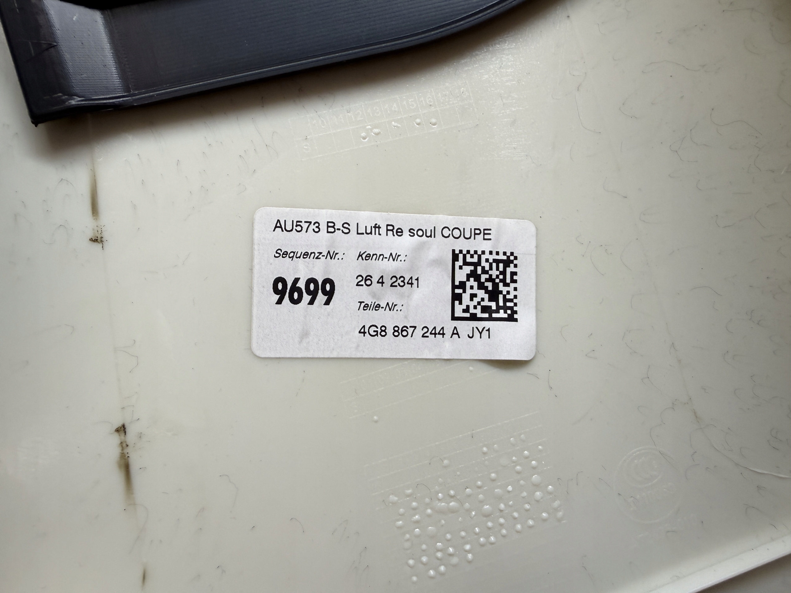 AUDI A7 4G cover SLUPKA B right 4G8867244A
