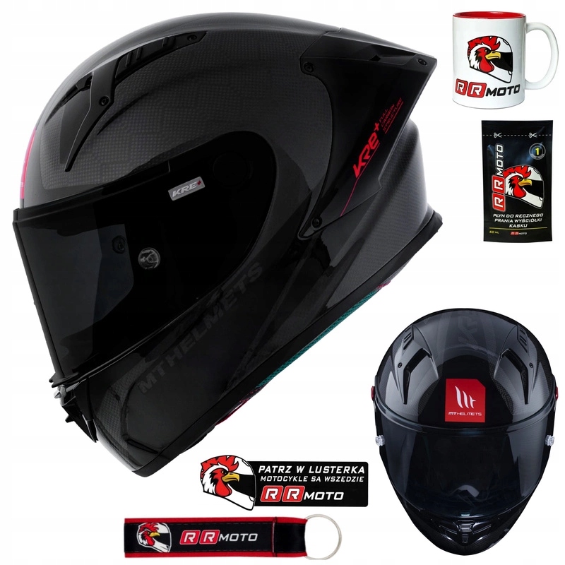 Motocyklová prilba Mt Kre+ S Solid Gloss Carbon/black čierna Darčeky