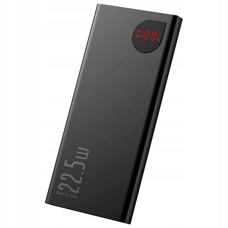 Powerbanka Baseus Adaman Metal, 10000 mAh, 22.5 W (černá)