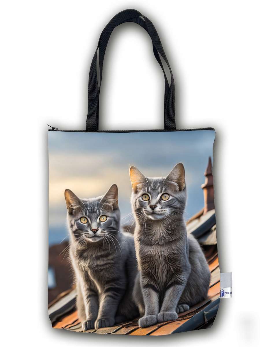 Torba na zakupy / koty na dachu / Torba z kotem / zwierzęta / kot