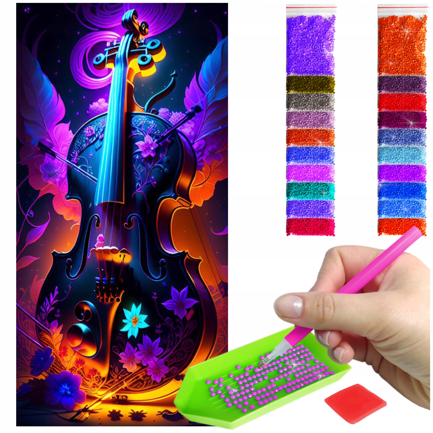 Diamantová výšivka Diamond Painting 5D B.duży 40x80cm