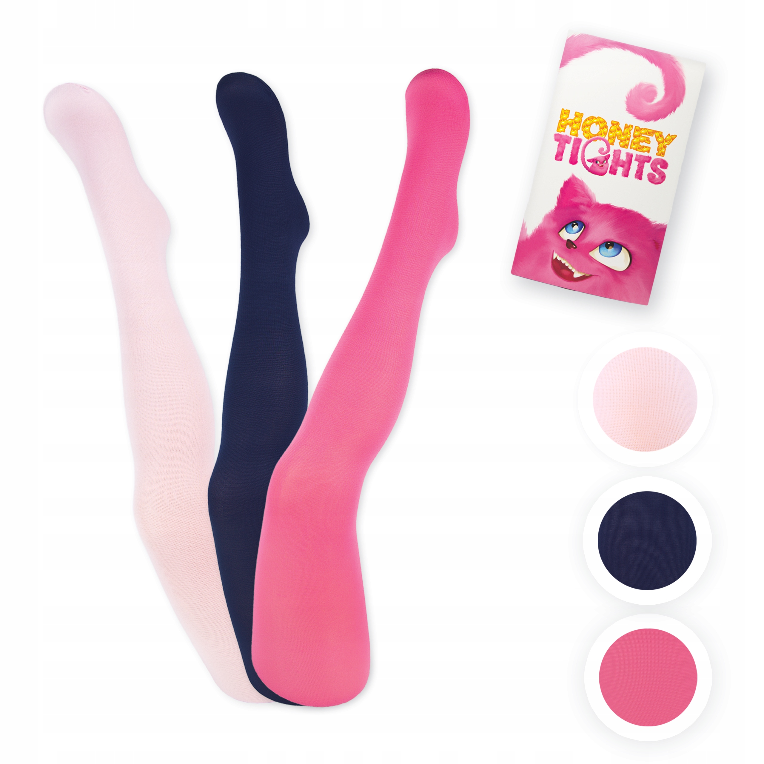 Włoskie Rajtuzy Dziewczęce Śliczne 3-pak r 128-134