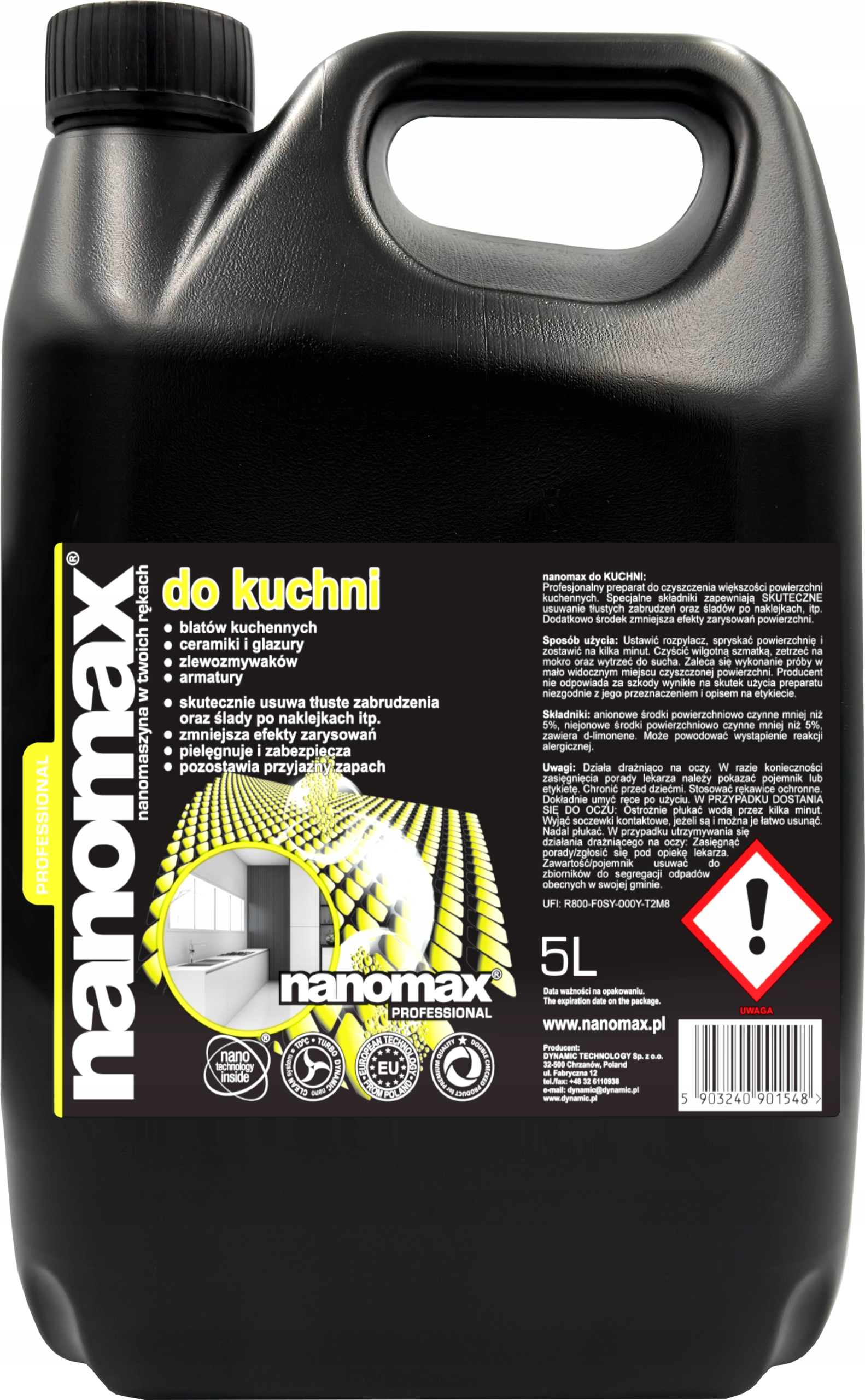 Levně nanomax univerzální kapalina pro kuchyně a kuchyňské povrchy 5 l