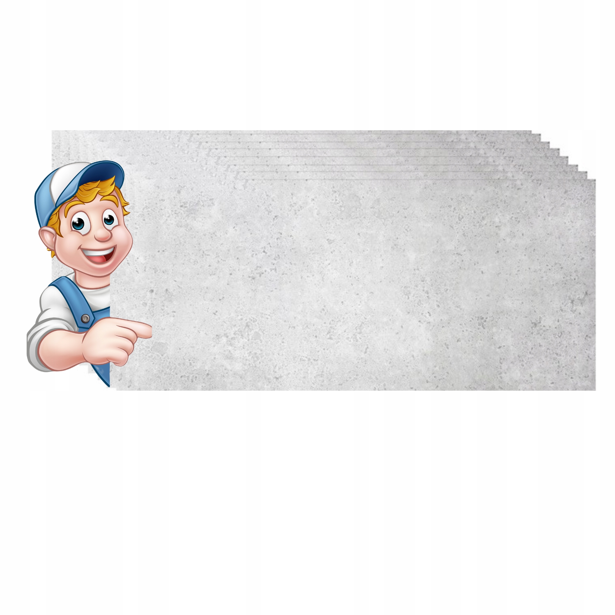 Panel Ścienny Kaseton 100x50 Szary Popiel Gładki Imitacja Betonu 4114XL 5m2