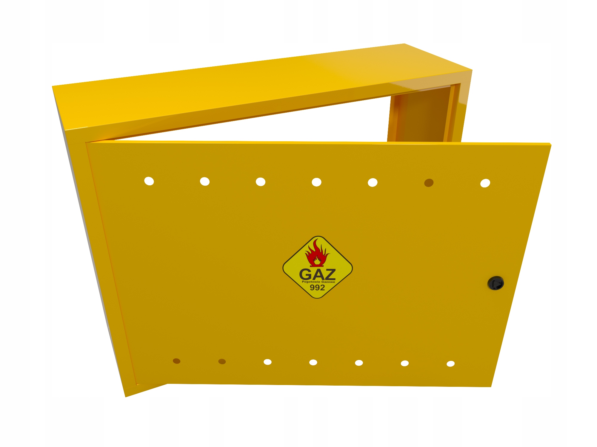 SKRZYNKA GAZOWA SZAFKA 60x80x25 ŻÓŁTA Z PLECAMI Marka Instal-home