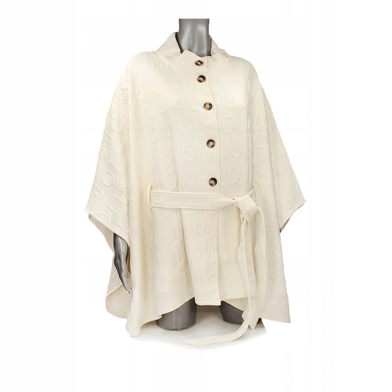 Dámské pončo Liu Jo 2A6003 T0300 X0757 White krémové na knoflíky