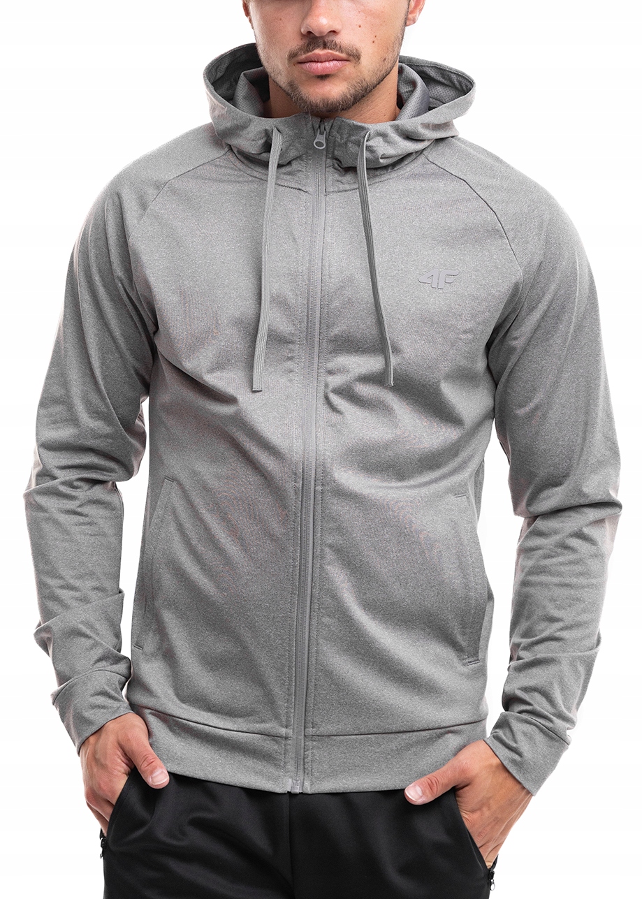 Pánská Mikina S Kapucí 4F na zip, sportovní tepláková souprava, vel S