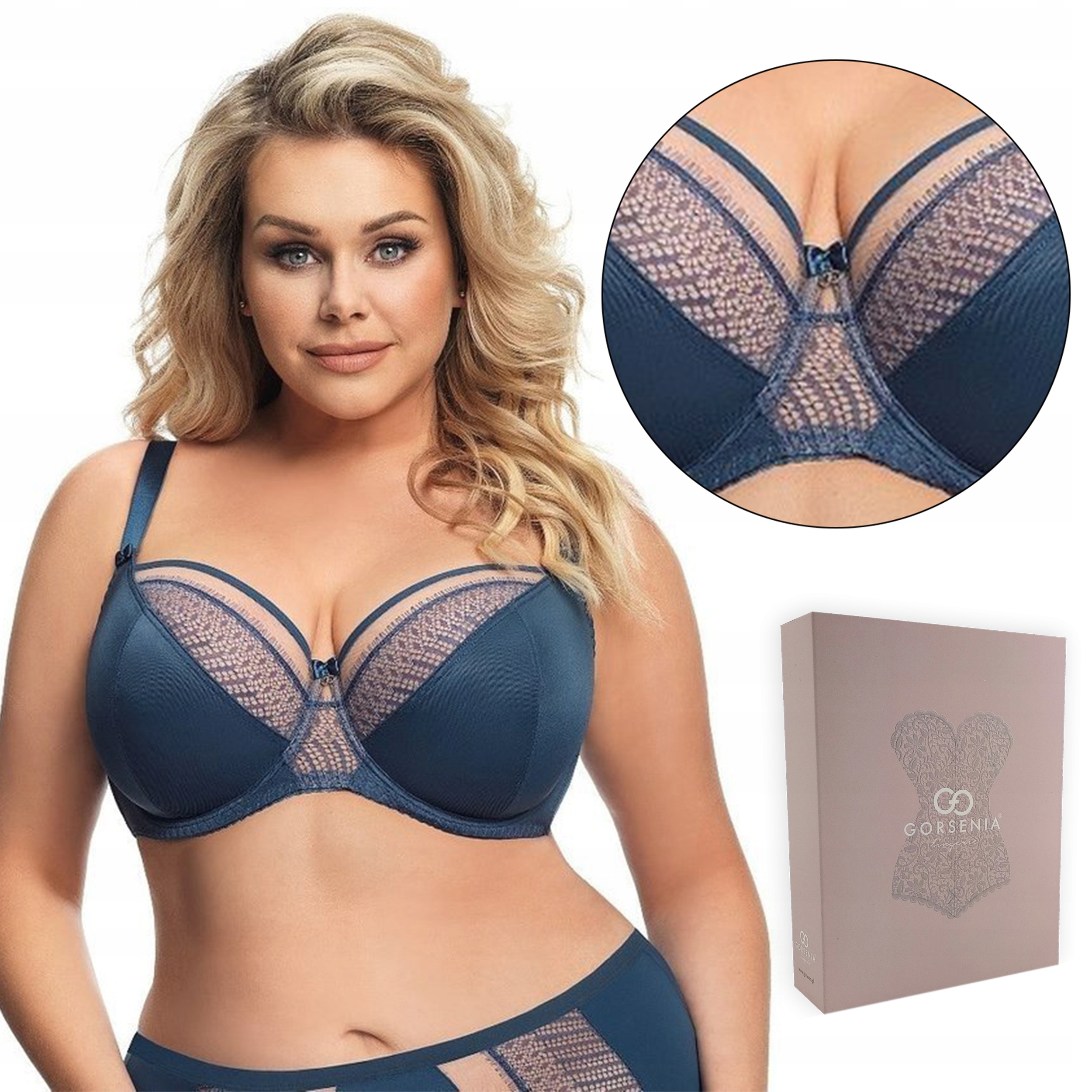 

Biustonosz soft Gorsenia K636 Faro niebieski 70L