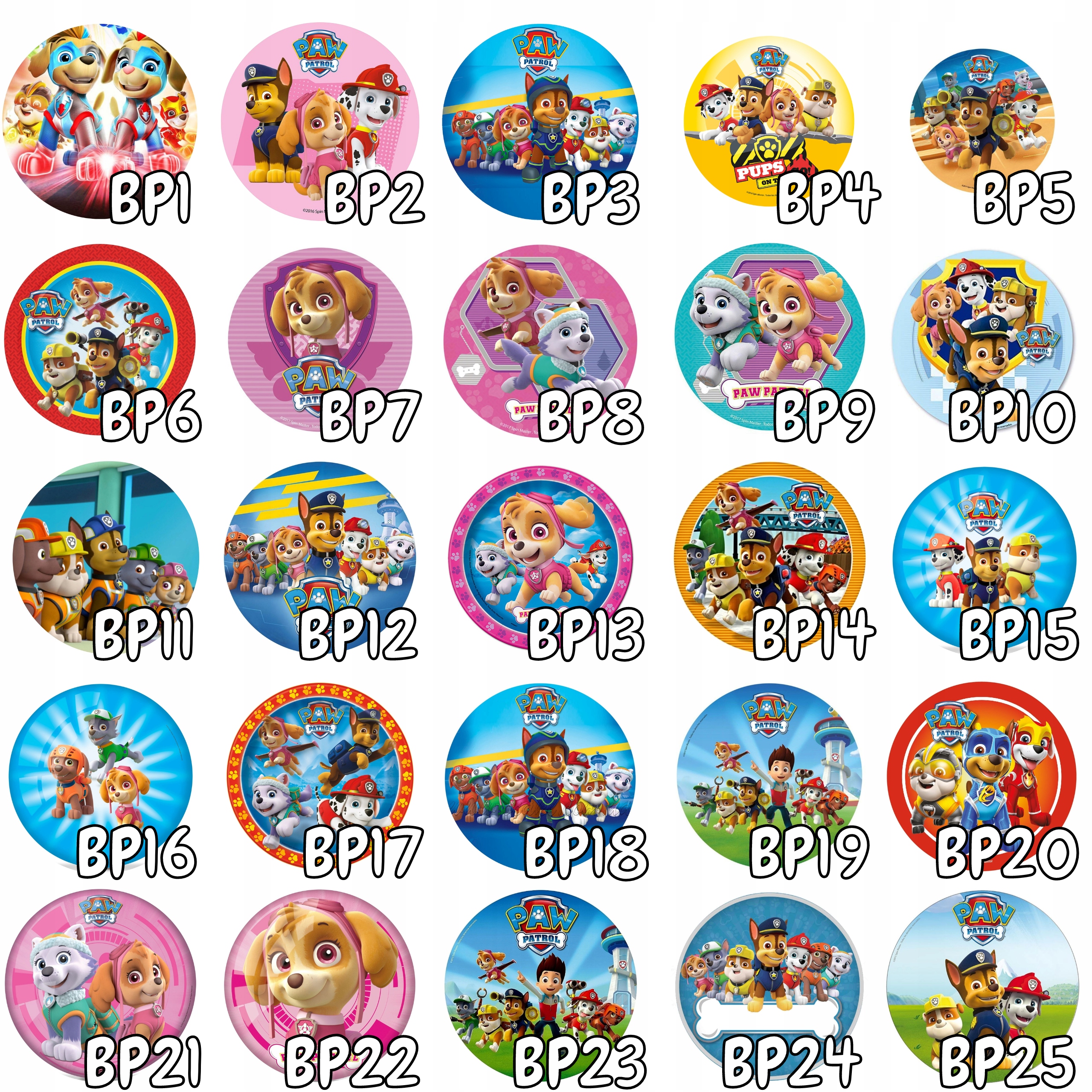 OPŁATEK NA TORT 20CM PSI PATROL SKYE EVEREST NAPIS Motyw personalizowany