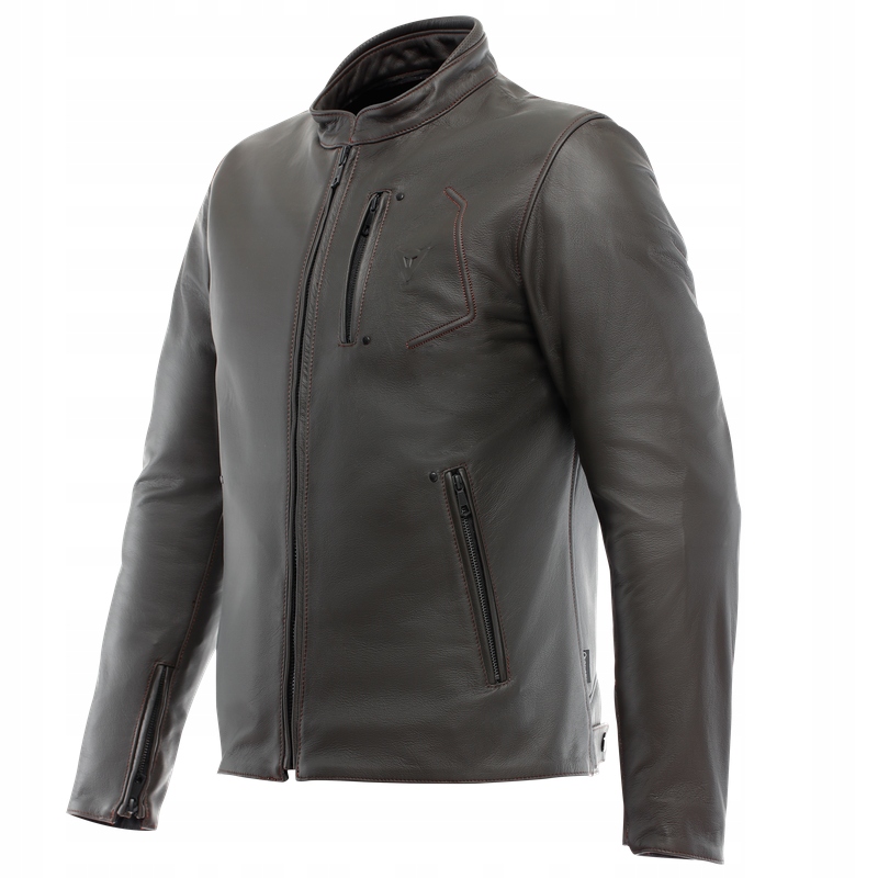 Kožená bunda Dainese Fulcro Qdf čierna/hnedá 58