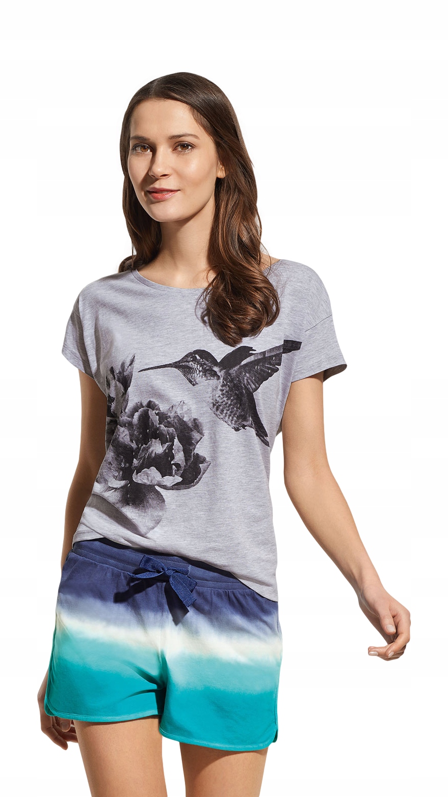 

Bluzka Damska Tshirt koszulka Róża Szara *M