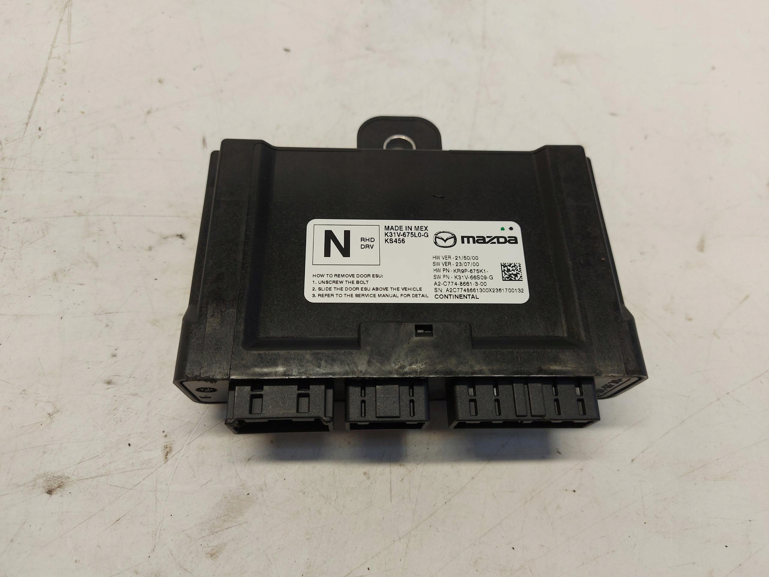 Mazda CX60 2023 module control unit door front k31v-675l0-g