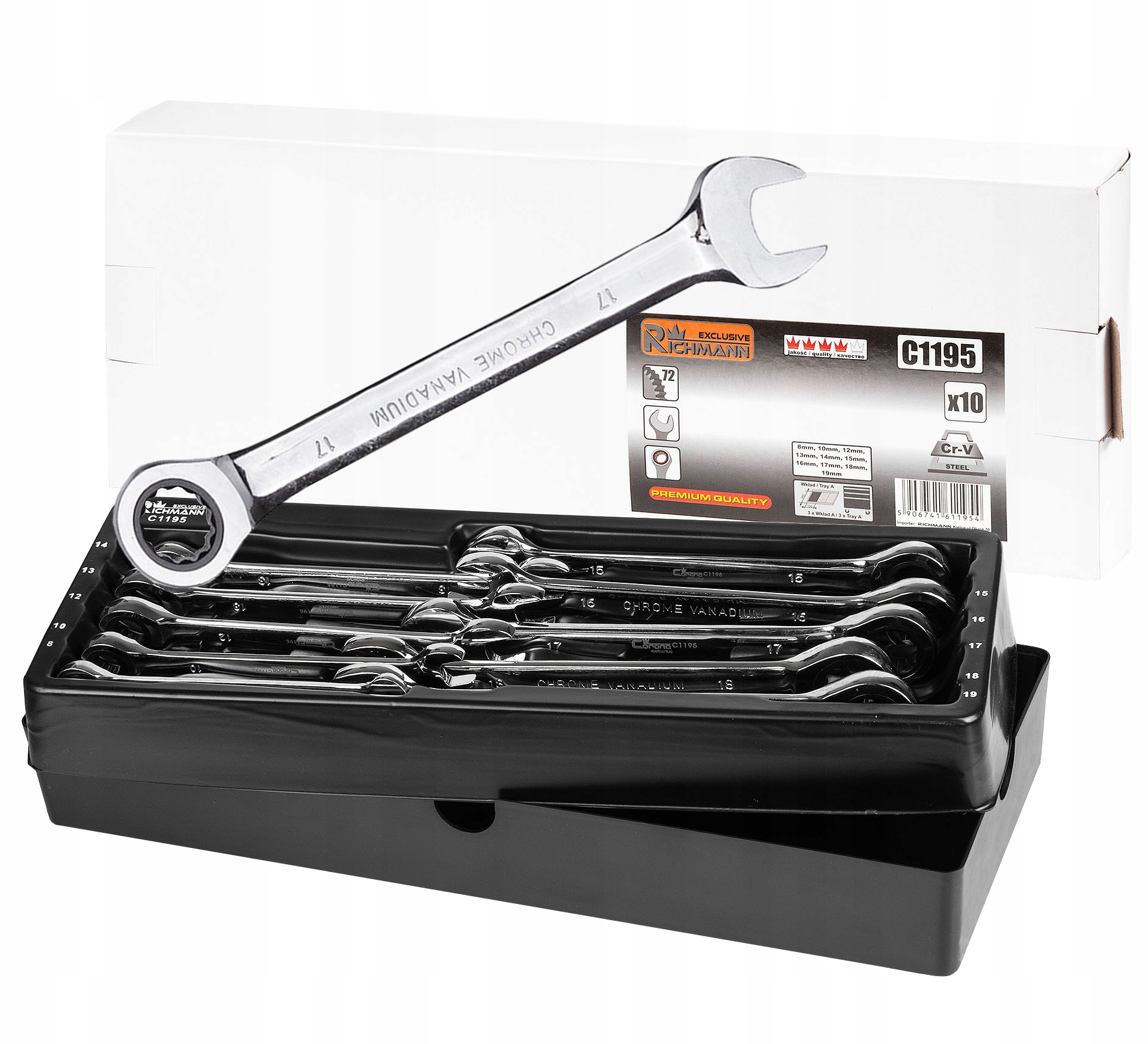 ВХОДНЫЕ КЛЮЧИ RU-OCZ. Храповик 8-19 мм C1195