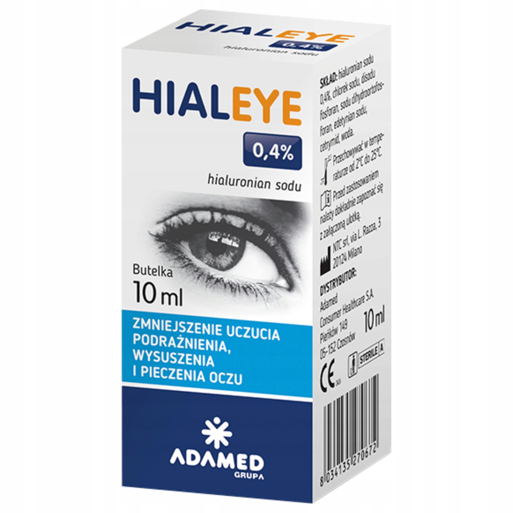 

Hialeye 0,4% Nawilżające krople do oczu 10 ml