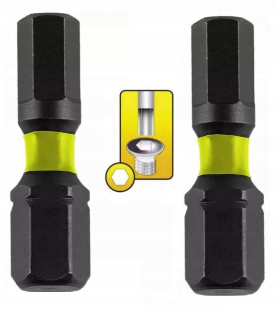 BIT GROT KOŃCÓWKA HEX H5 25mm DEDRA x 2szt