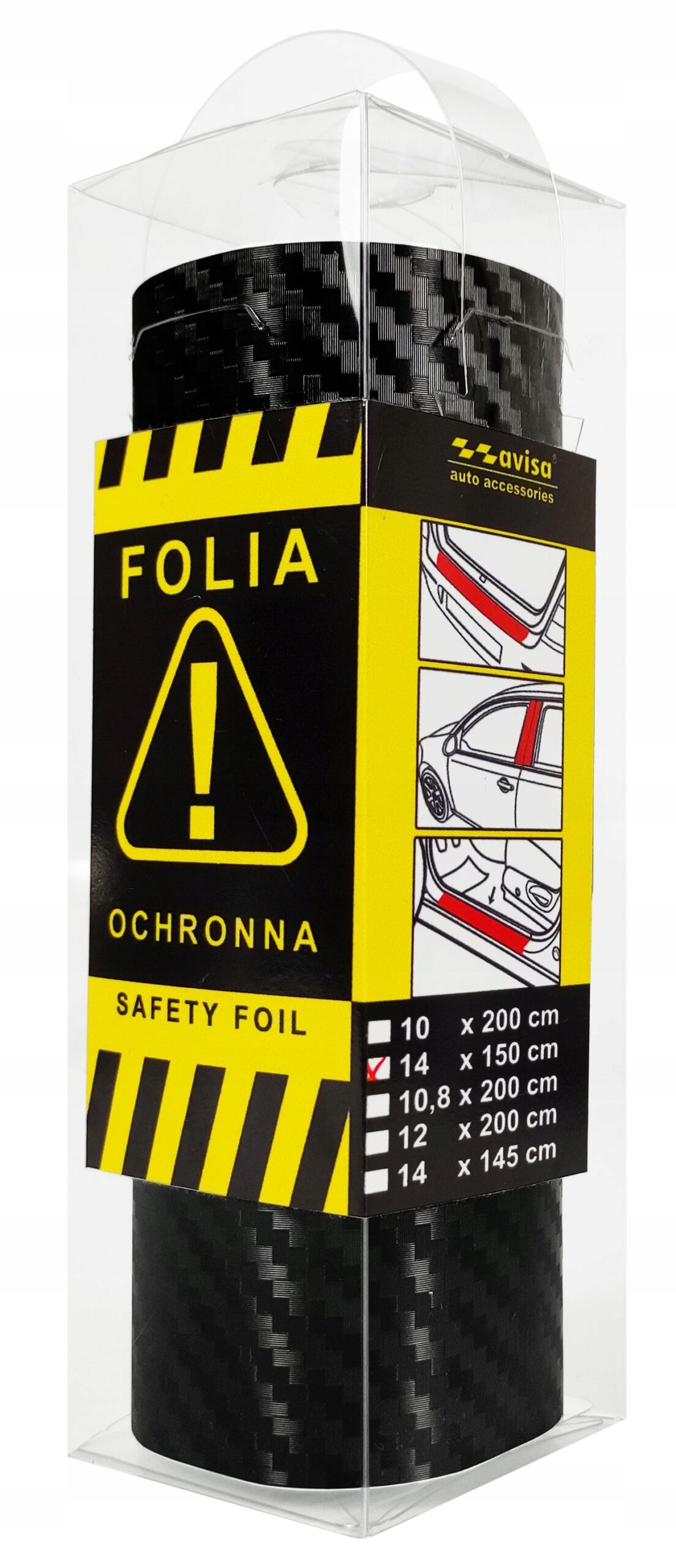 

Folia Ochronna Carbon 3D Progi Słupki 14x150 CM