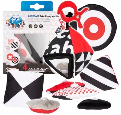 CANPOL KARUZELA PODRÓŻNA SENSORYCZNA KONTRASTOWA