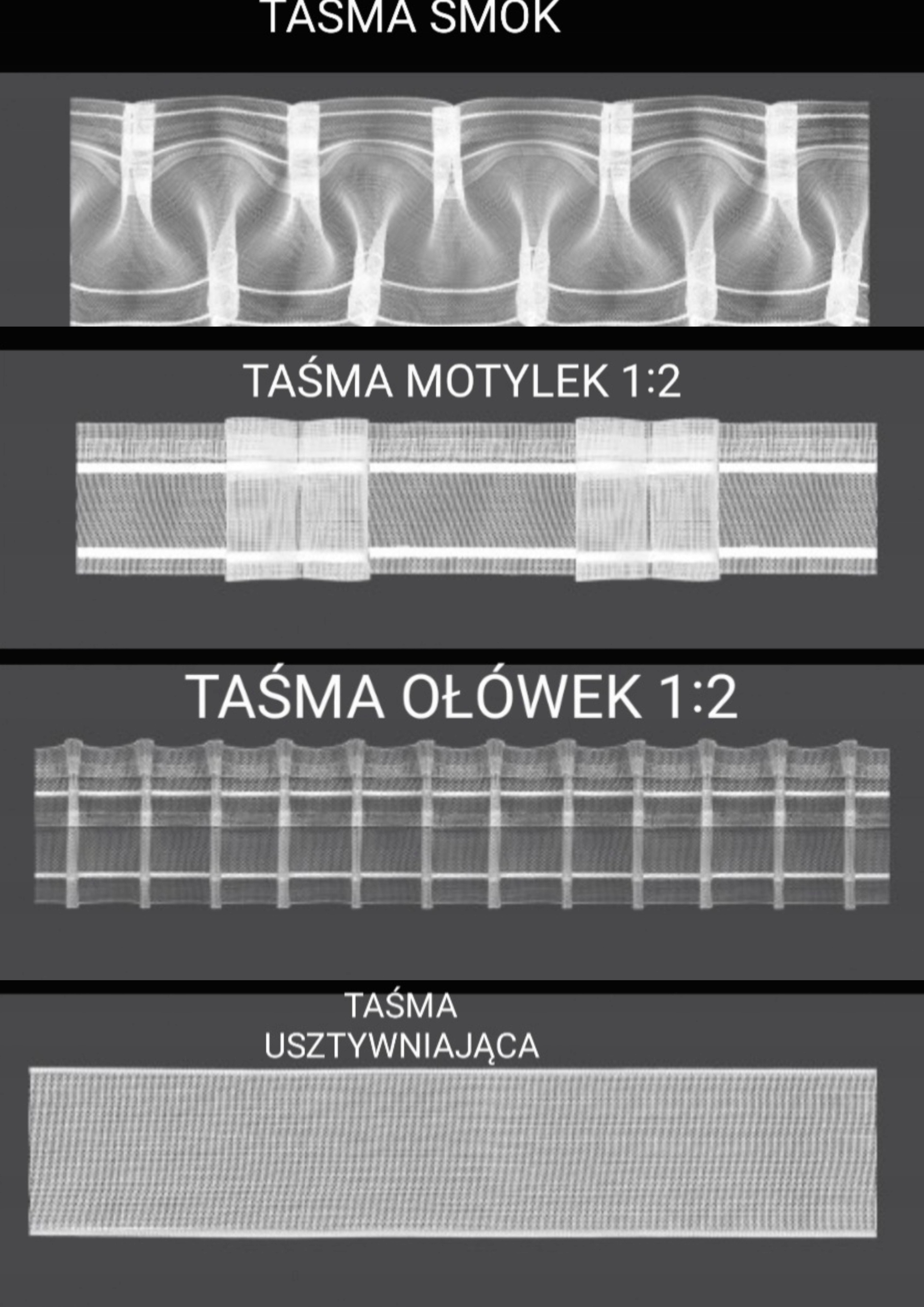 

Taśma marszcząca 2,5cm