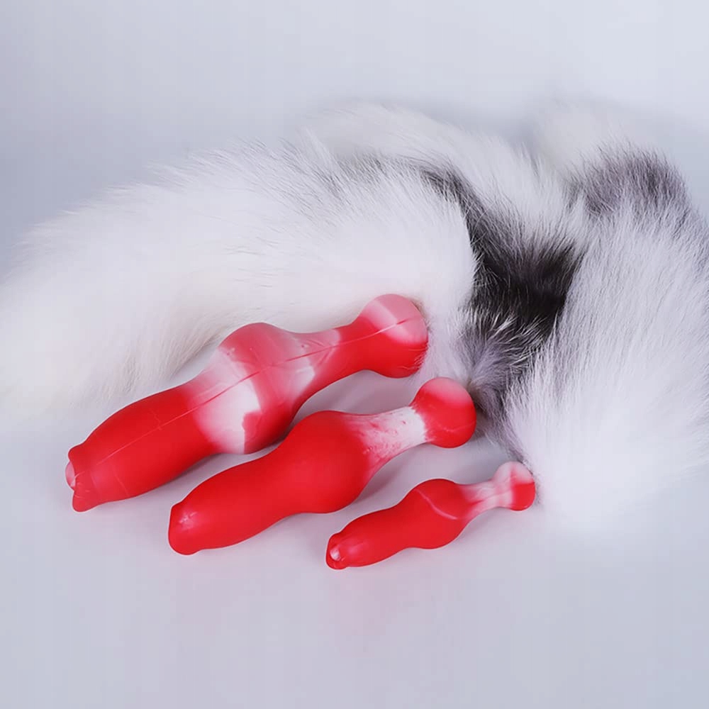 JIXAXE Realistyczny Dildo Wilczy z Ogonem Analnym Zestaw Dla Kobiet Cosplay — miniatura 7