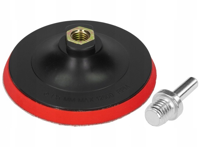 DYSK ELASTYCZNY Z RZEPEM NA SZLIFIERKĘ WIERTARKĘ 125mm + ADAPTER Kod producenta 261668