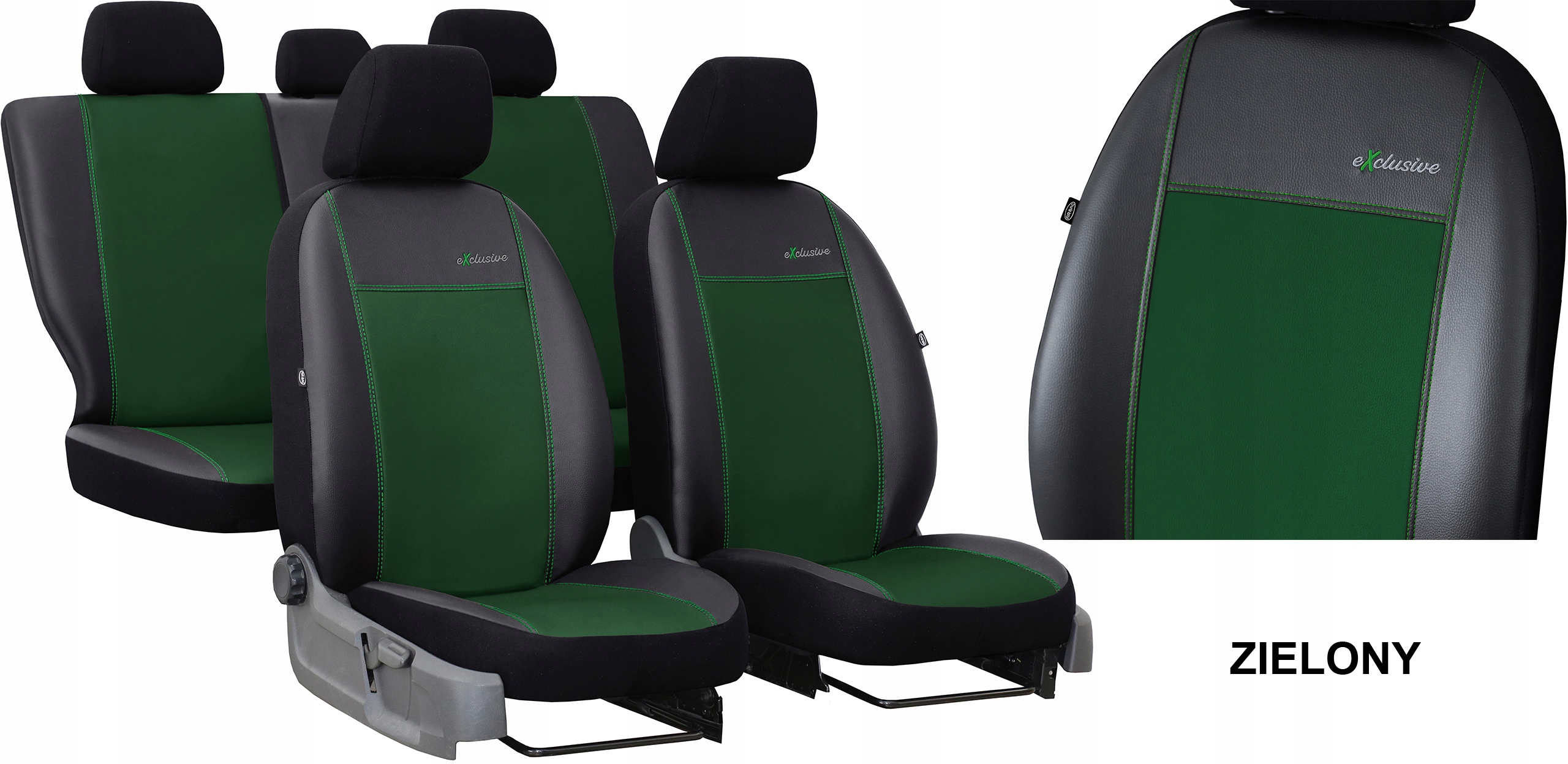 SKÓRA POKROWCE MIAROWE SAMOCHODOWE KOMPLET NA SIEDZENIA DO HYUNDAI KONA 2 Typ pokrowiec