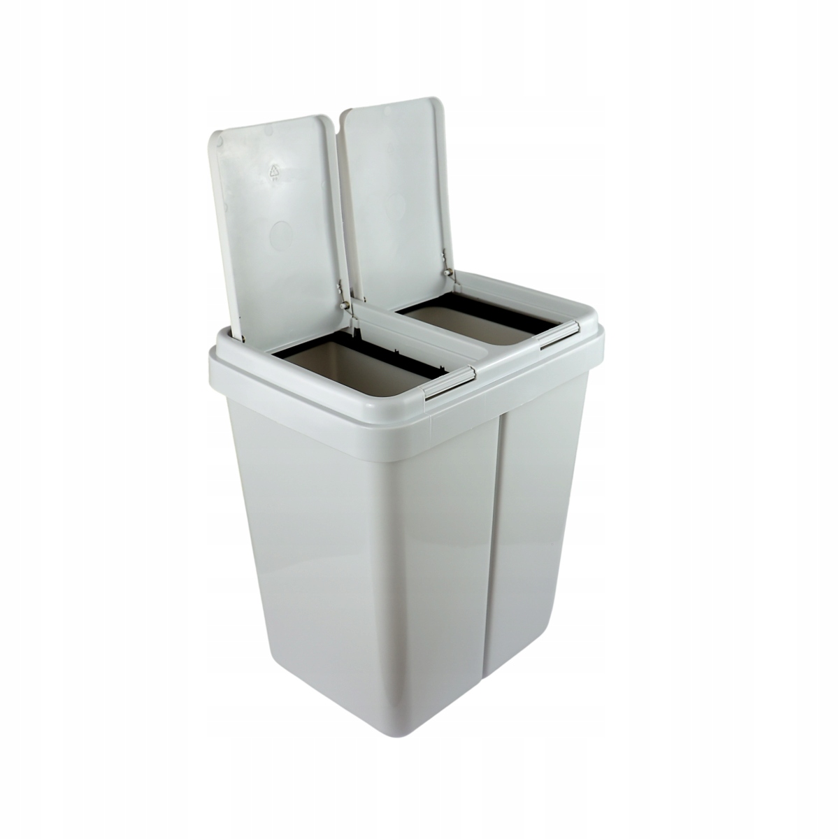 Kosz do segregacji śmieci 2x25L Duo Soft Touch jasnoszary do domu biura