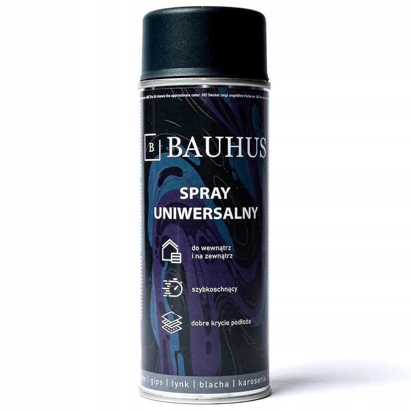 LAKIER W SPRAYU CZARNY MAT FARBA SPRAY EMALIA RAL 9005 MATOWY Stan opakowania oryginalne