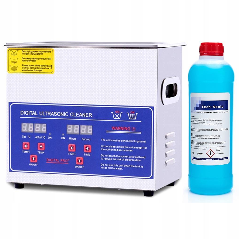 Ultrazvuková Umývačka LCD Vaňa 3,2 L Klenotník Optik