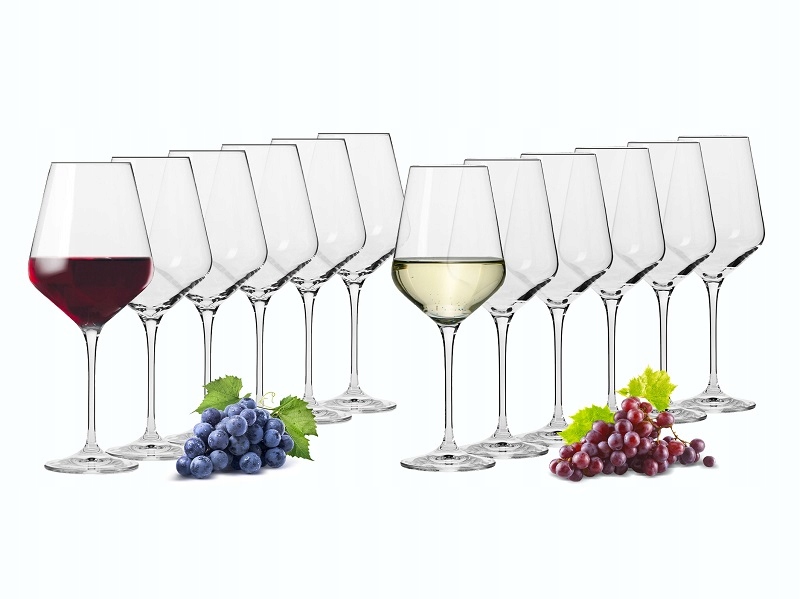 

Krosno Kieliszki Wino Białe 390ml I Czerwone 490ml