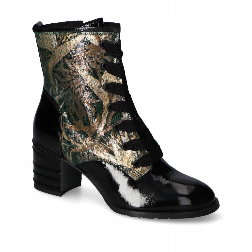 Arka BI7795/1974+2761 Černé lakované kotníkové Kotníkové Boty 37