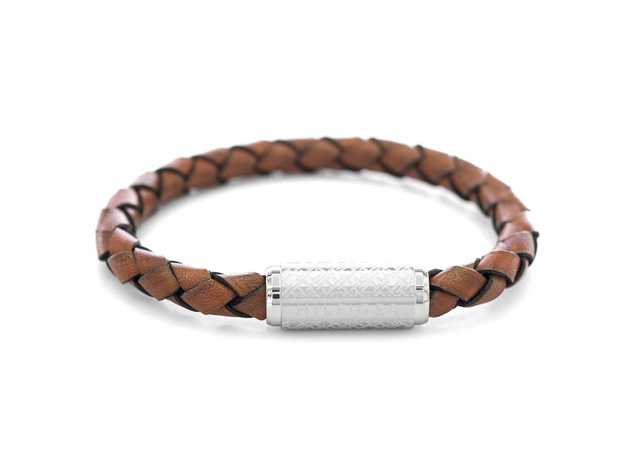 Pánský Náramek Tommy Hilfiger 2790482 Hnědá Kožená Vazba Na Magnet