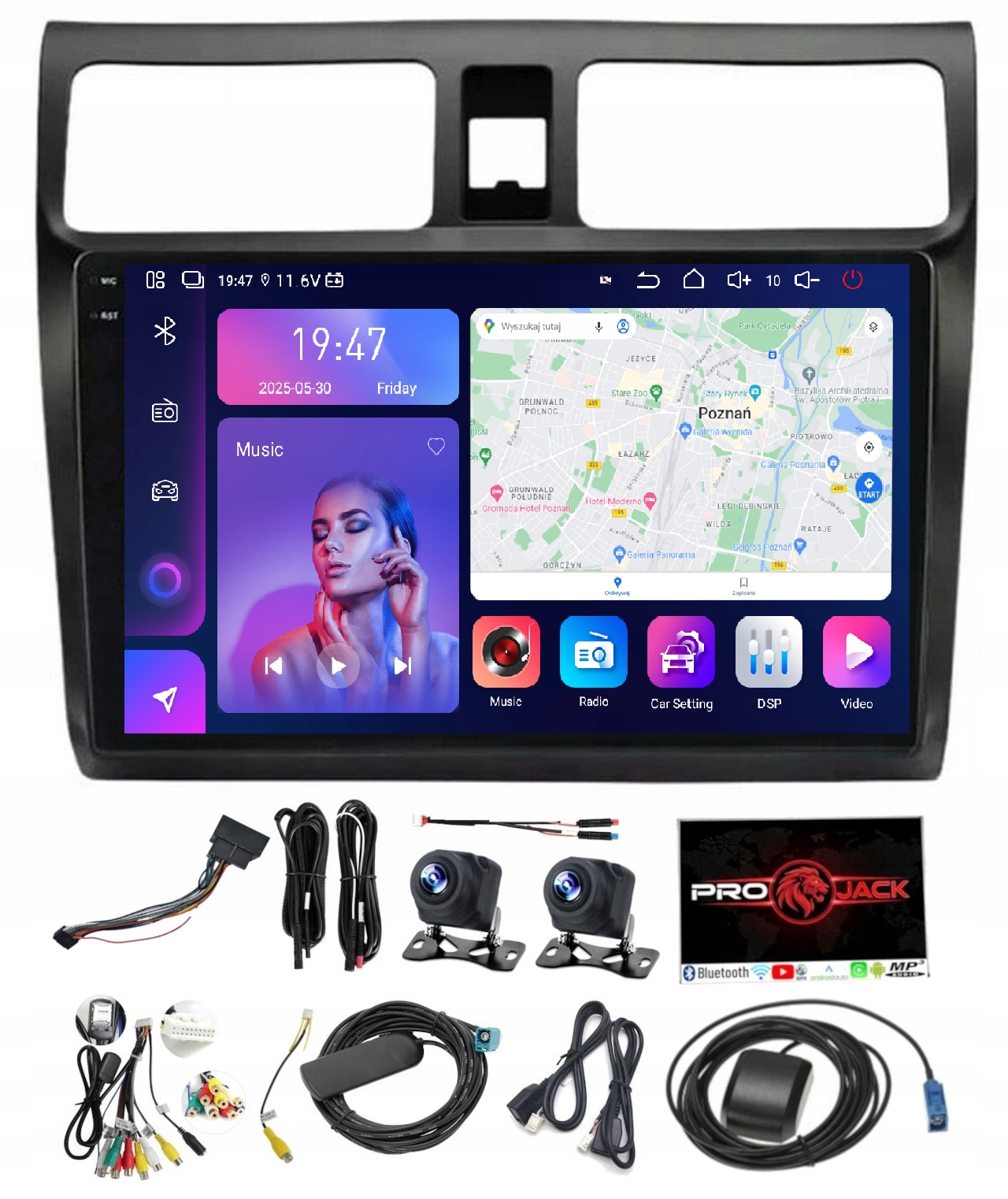 Rádio Android Ford Mondeo 2004-2007 Wifi 256GB Sim