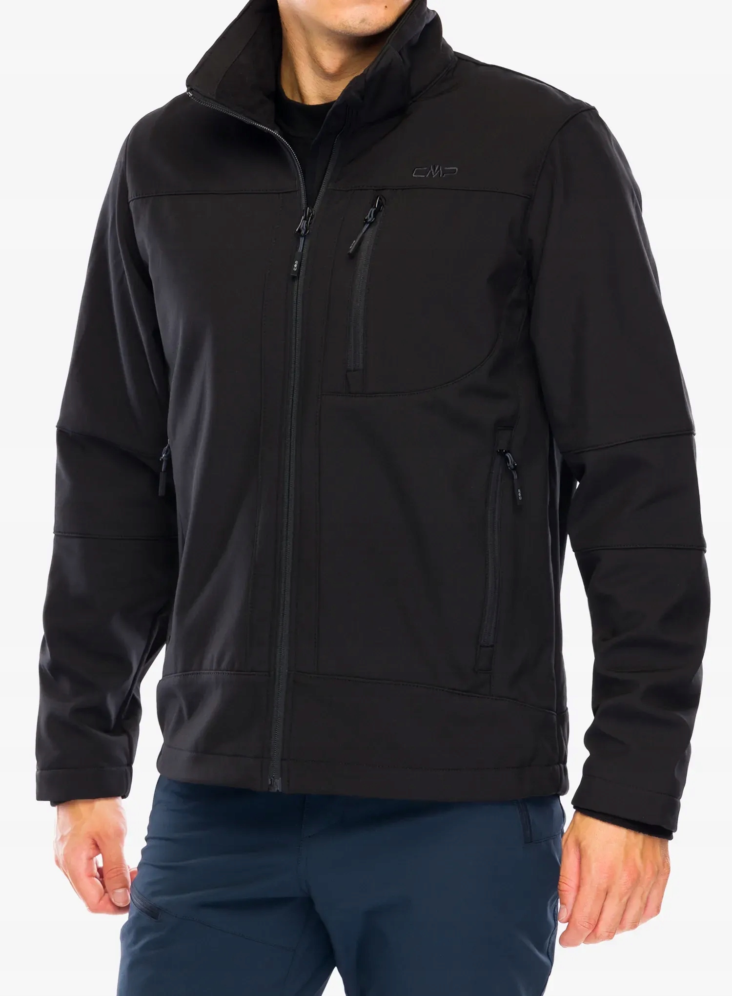 Softshellová bunda Cmp Vivo Jacket Zip Hood nero 48 (M)