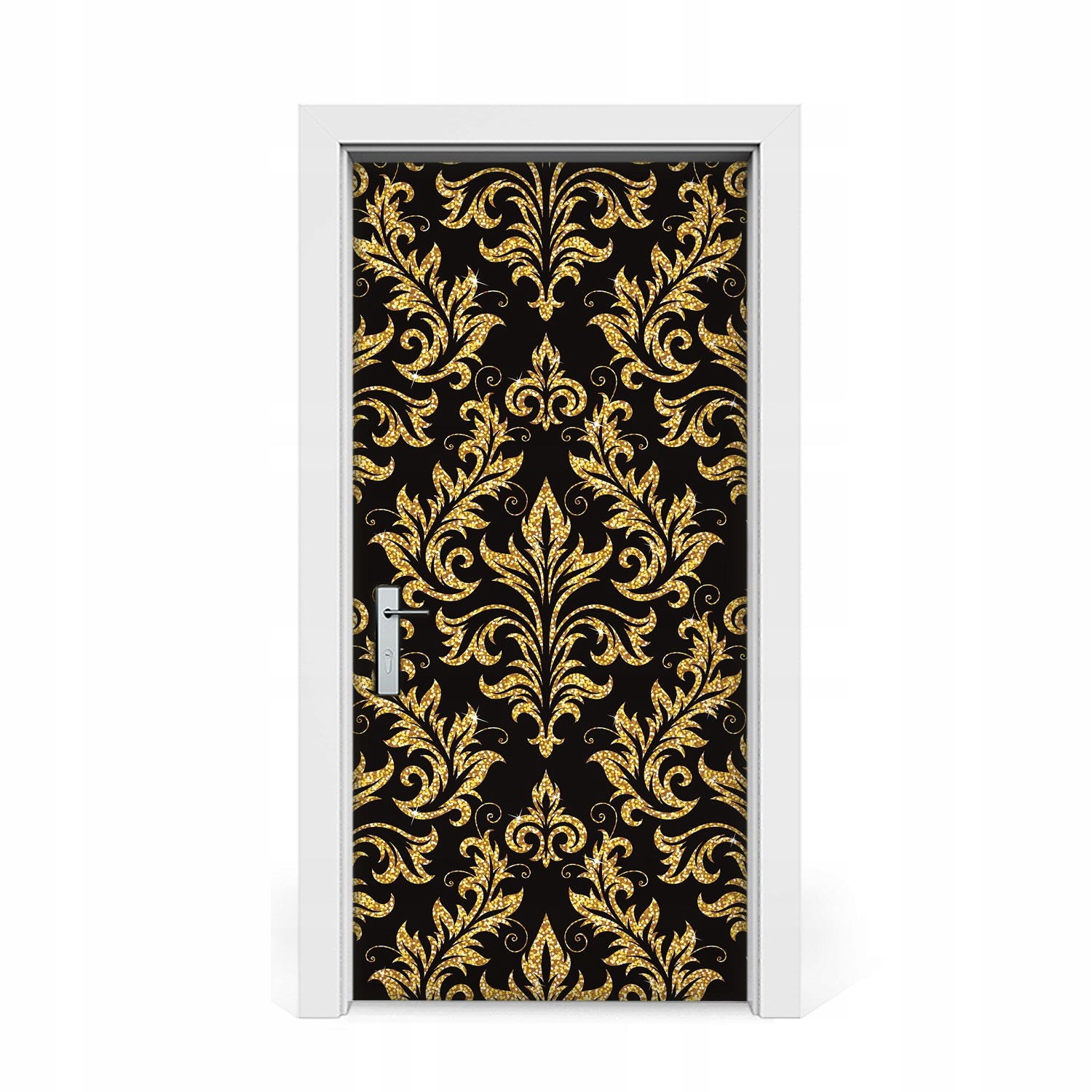 

Naklejka na drzwi Kwiatowy złoty ornament 95x205